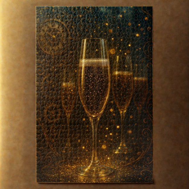 Puzzle Bonne année glamour Steampunk Champagne  (Créateur téléchargé)