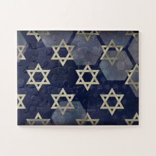 Puzzle Bonne Hanoukka Star de David menorah Dreidel Slipp