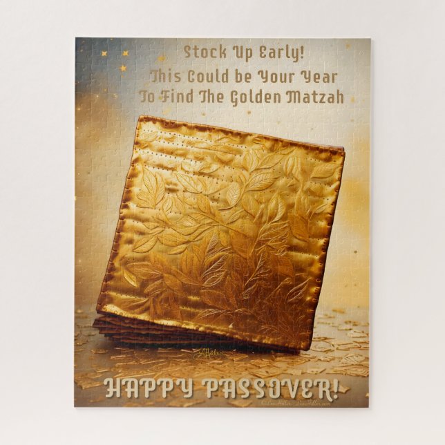 Puzzle Bonne Pâque ! Golden Matzah (Vertical)