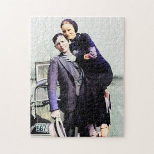 Puzzle Bonnie & Clyde Barrow Gang Color Redux