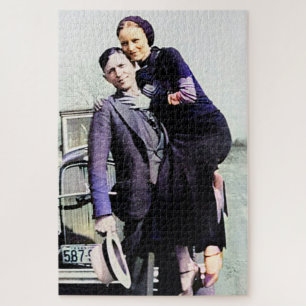 Puzzle Bonnie & Clyde Barrow Gang Color Redux