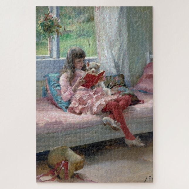 Puzzle Bons Amis par Albert Edelfelt 1881 (Vertical)