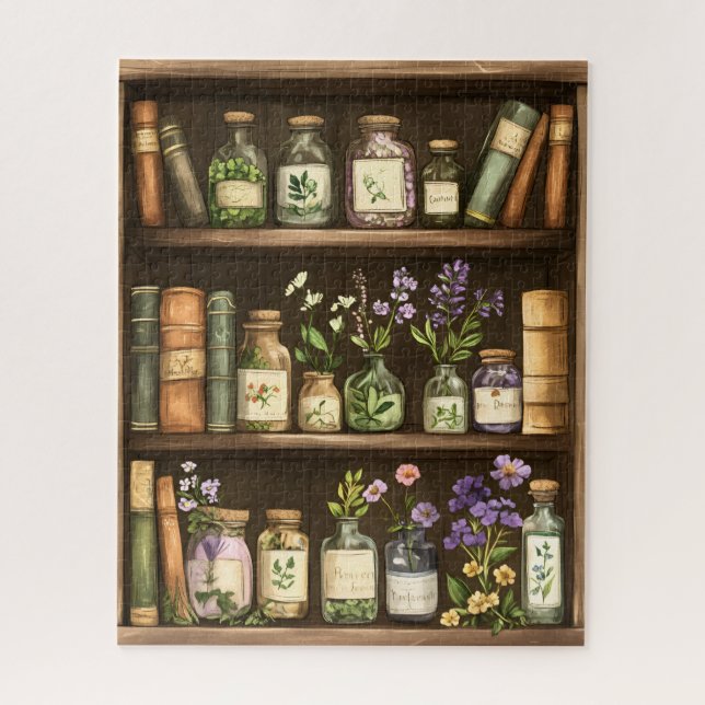 Puzzle Bookshelves and Herbals (Vertical)