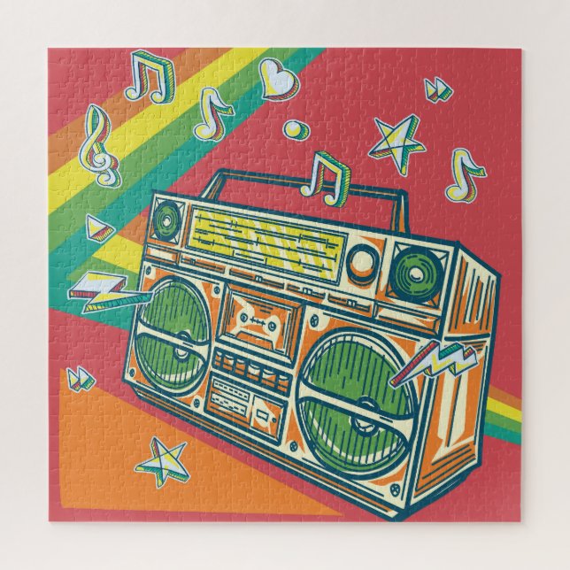 Puzzle Boom Box Funky Conception colorée (Vertical)