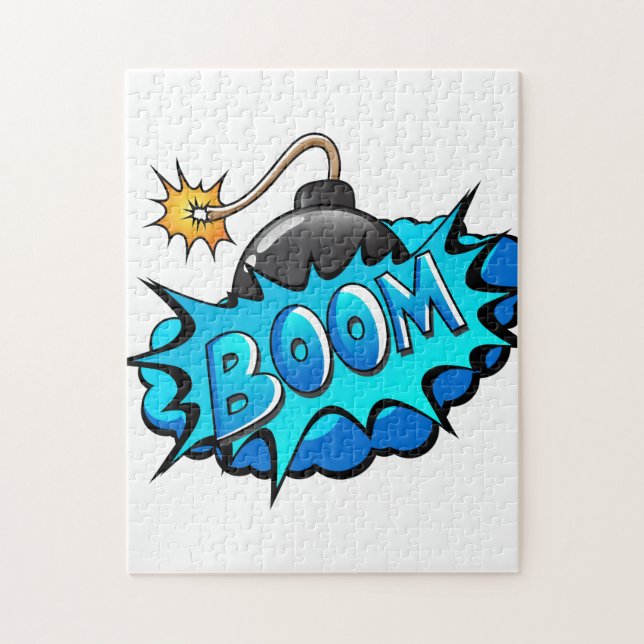 Puzzle Boom comique de bombe de style d'art de bruit ! (Vertical)