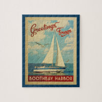 Boothbay Harbour Vintage voyage bateau à voile Mai