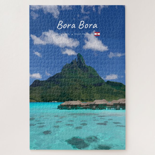 Puzzle Bora Bora, Polynésie française - Resort de plage (Vertical)