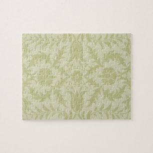 Puzzle Borage vintage vert tendre damas de William Morris