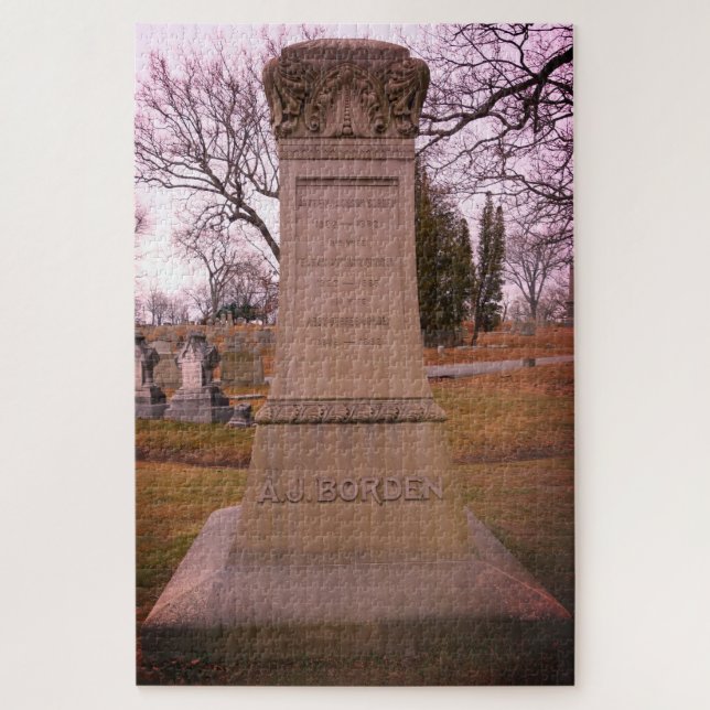 Puzzle Borden Monument, Fall River, MA - A.J. Borden (Vertical)
