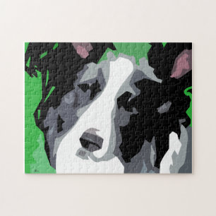 Puzzle Border Collie Chien Abstrait