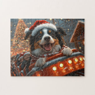 Puzzle Border Collie Chien Montagnes Russes Noël