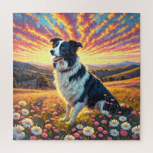 Puzzle Border Collie Dog (Vertical)