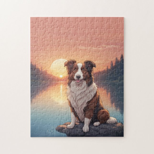 Puzzle Border Collie rouge (Vertical)