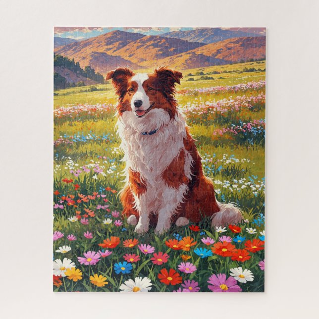 Puzzle Border Collie Shepherd Dog (Vertical)