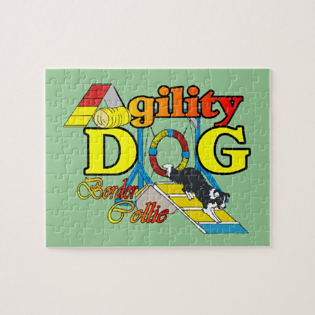 Puzzle Bordure Collie Agilité (Horizontal)