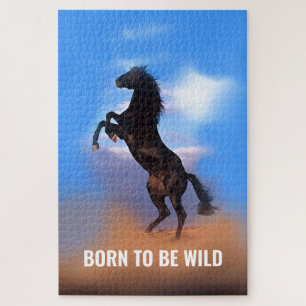 Puzzle Born To Be Wild Running Horse Inspirational Quote