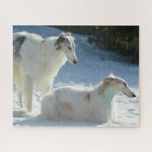 Puzzle Borzoi - Russian Wolfhound dogs in the Snow