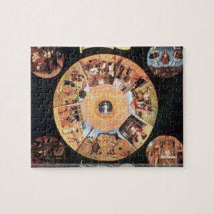 Puzzle Bosch - Tableau avec des scènes des sept péchés