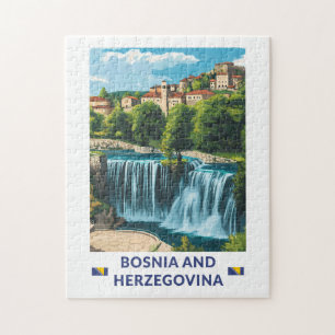 Puzzle Bosnie-Herzégovine Jajce Illustration Art
