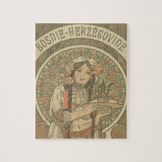 Puzzle Bosnie-Herzégovine par Alphonse Mucha (1900) (Vertical)