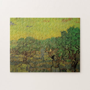 Puzzle Bosquet d'oliviers de Van Gogh avec personnages cu
