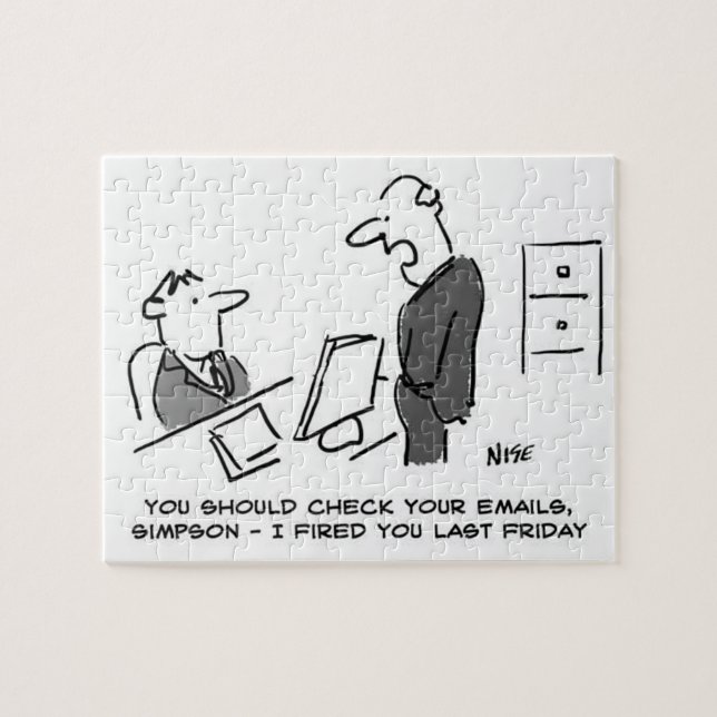 Puzzle Boss Fires Worker par e-mail (Horizontal)