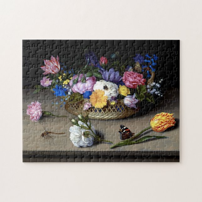 Puzzle Bosschaert Fleur morte vie Insecte l'art néerlanda (Horizontal)