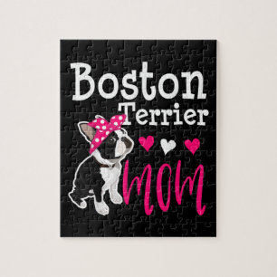 Puzzle Boston Terrier Chien Maman Propriétaire Cute Funny