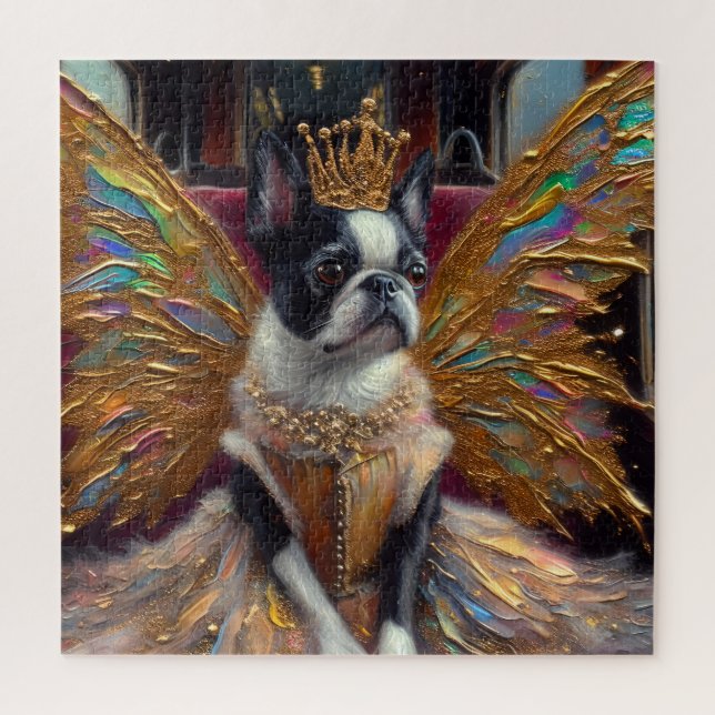 Puzzle Boston Terrier Fairy (Vertical)