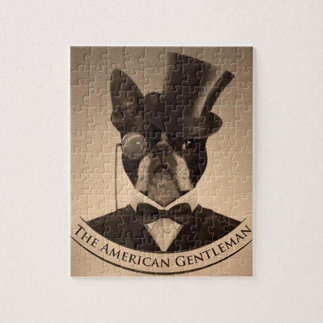 Puzzle Boston Terrier - le monsieur américain (Vertical)