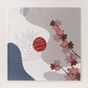 Puzzle Botanique Boho Blue Magenta