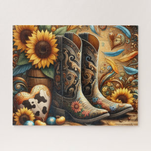 Puzzle Bottes de cowboy mignonnes