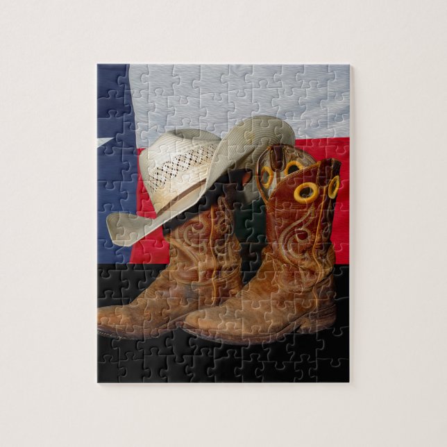 Puzzle Bottes et Hat.jpg du Texas (Vertical)