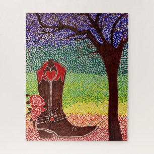 Puzzle - Bottine et arbre