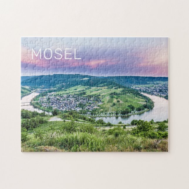Puzzle Boucle Moselle Coucher de soleil Kroev Panorama Al (Horizontal)