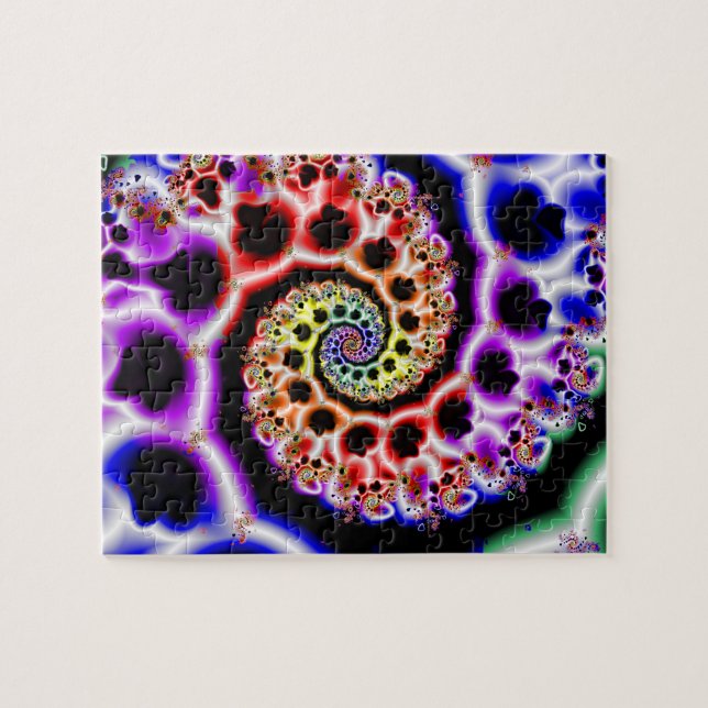 Puzzle Boucles de fruits | Arc-en-ciel Fractal Art (Horizontal)