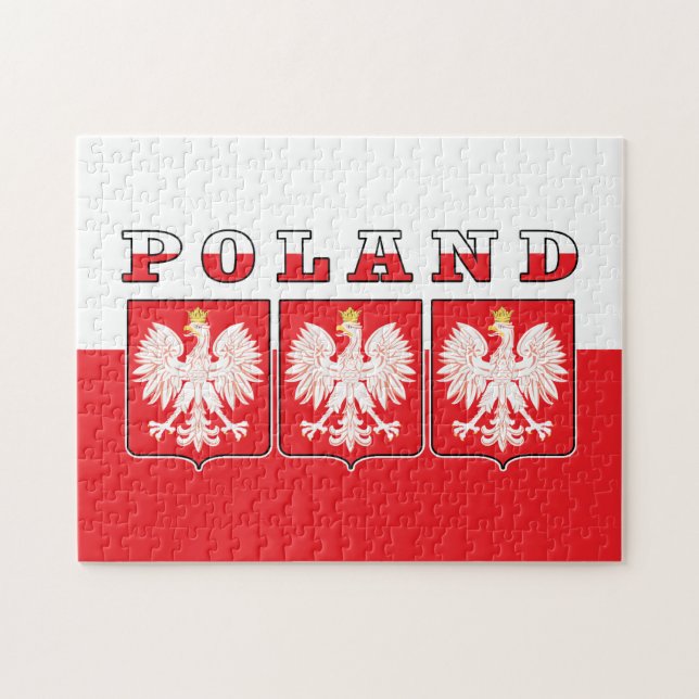 Puzzle Boucliers de drapeau de la Pologne Eagle (Horizontal)