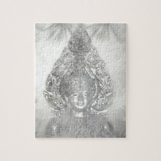 Puzzle bouddha en argent (Vertical)