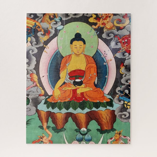 Puzzle Bouddha Shakyamuni, Peinture tibétaine, Bouddhisme (Vertical)