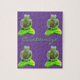 Puzzle Bouddha vert moussu Thunder_Cove méditant