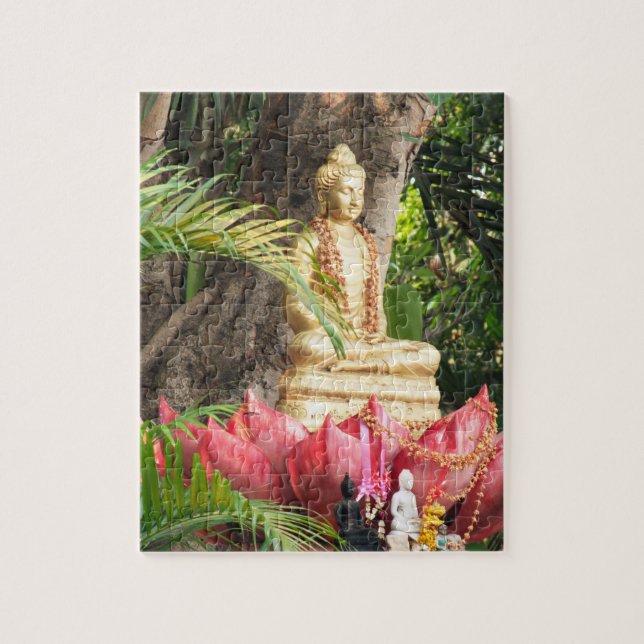Puzzle bouddhisme, bouddha, statue, religion, doré, asie, (Vertical)
