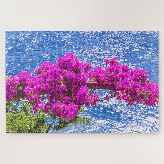 Puzzle Bougainvillée pourpre à Positano, Italie (Horizontal)