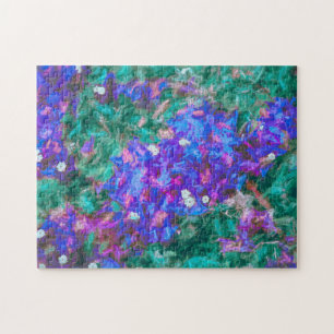 Puzzle Bougainvilliers Bleus Aquarelle Florale