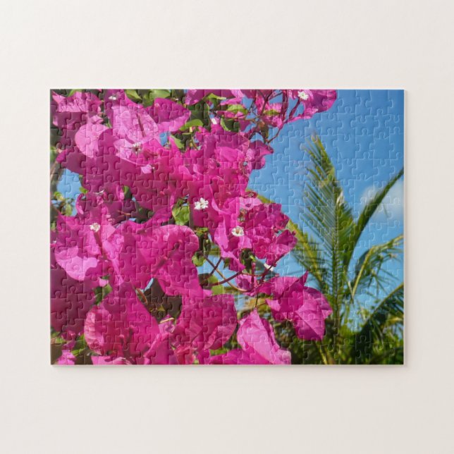 Puzzle Bougainvilliers et palmiers paysage tropical (Horizontal)