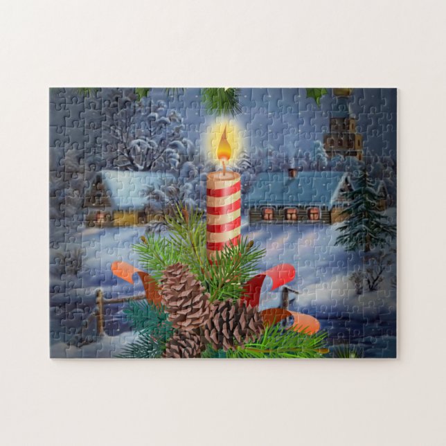 Puzzle Bougie de Noël (Horizontal)