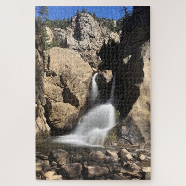 Puzzle Boulder Falls Majestic Waterfall (Vertical)
