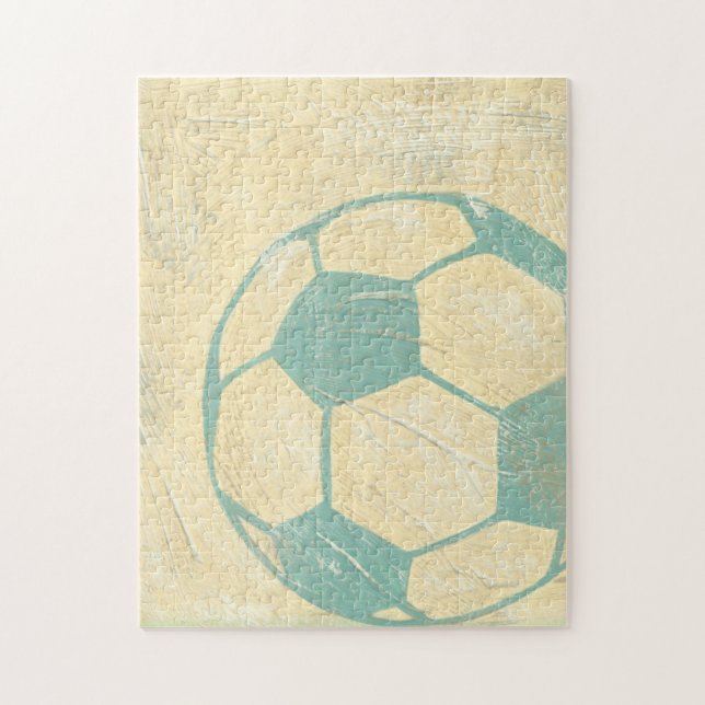 Puzzle Boule de soccer bleu Pastel par Chariklia Zarris (Vertical)