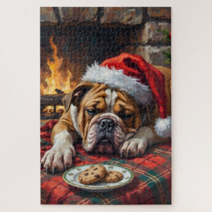Puzzle Bouledogue endormi aussi vite qu'un escargot avec 