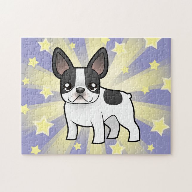 Puzzle Bouledogue français de bande dessinée (Horizontal)