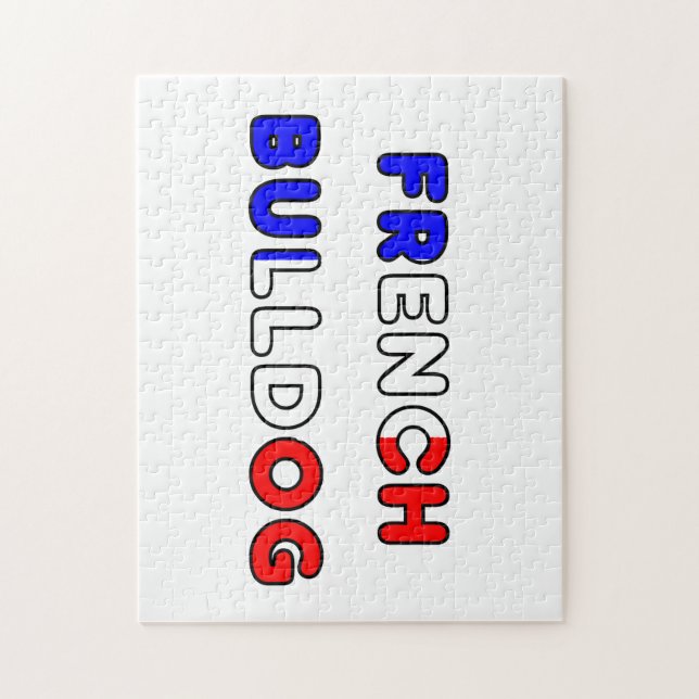 Puzzle bouledogue français flg dans le nom (Vertical)